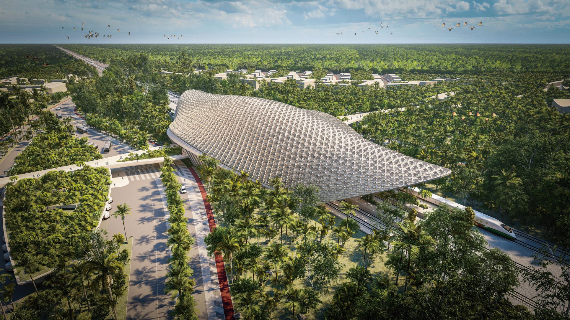 FUTURE TRANSPORTATIONC: TULUM TRAIN STATION 未來轉運站 - 結合馬雅建築元素